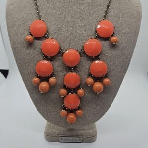 J. Crew Orange Statement Bib Necklace